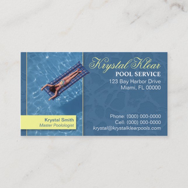 Pool Service Business Card (Front)