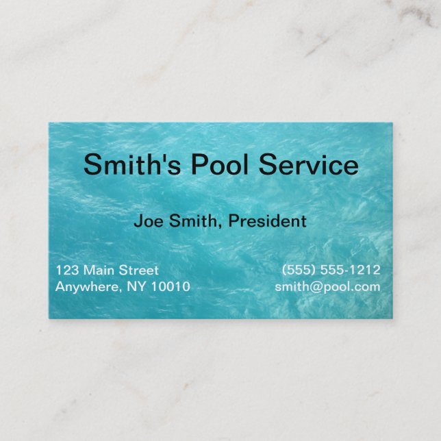 Pool Service Business Card (Front)