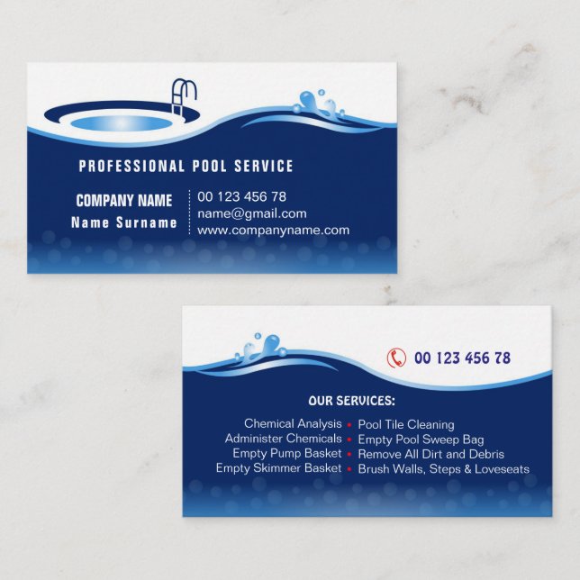 Pool service business card (Front/Back)