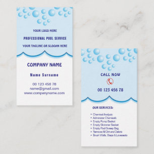Pool service business card