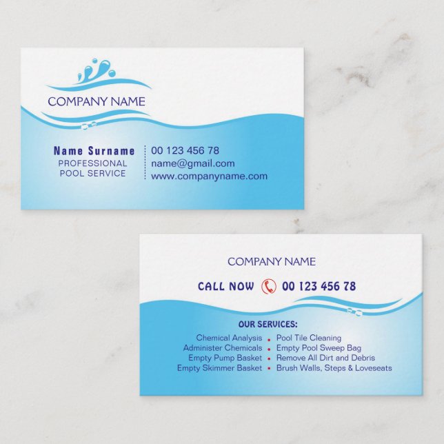 Pool service business card (Front/Back)