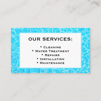 Pool Service Business Card Template