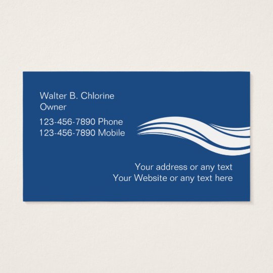 Pool Service Business Cards