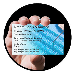 Pool Service Businesscards Business Card