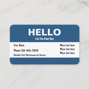 Pool Service Clever Design Business Card