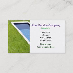 Pool Service Company Business Card