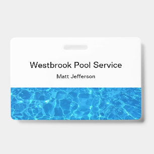 Pool Service Employee ID Badges
