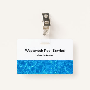 Pool Service Employee ID Badges