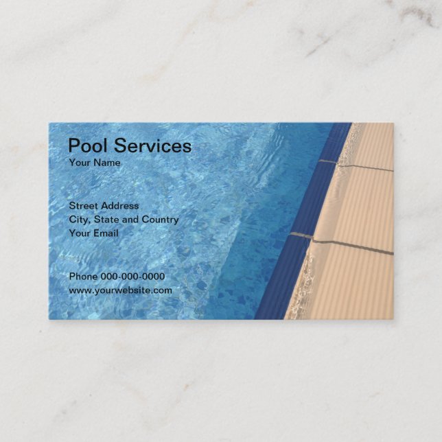 Pool Services Business Card (Front)