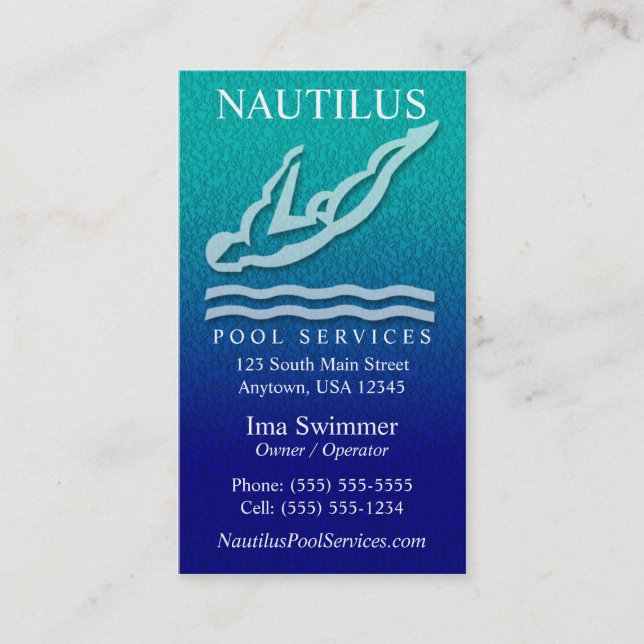 Pool Services Business Cards (Front)