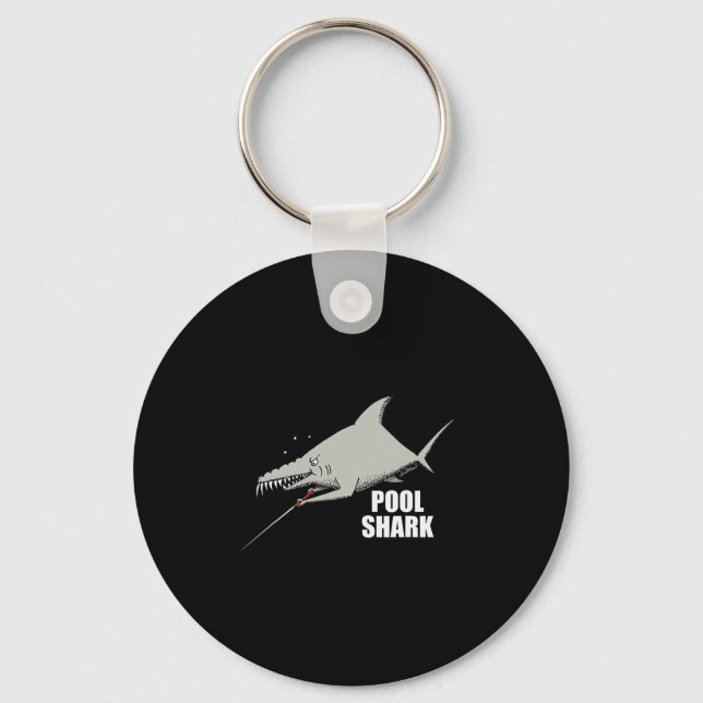Pool Shark Billiards Design For Gift Pool Player  Key Ring (Front)
