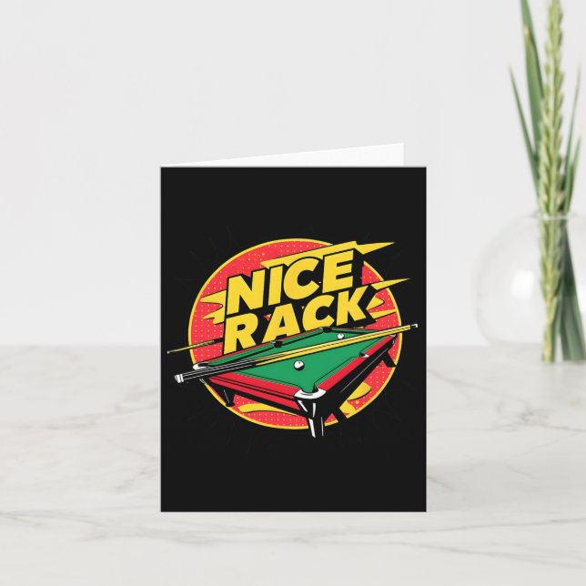 Pool Shark Billiards Nice Rack Funny Puns 8 Ball B Card (Front)
