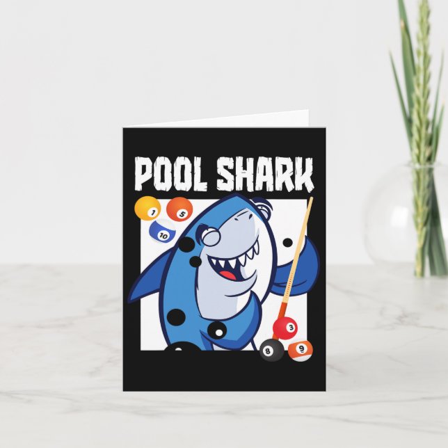 Pool Shark Billiards Player 9 Ball  Card (Front)