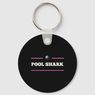 Pool Shark Billiards Womens Mens Youth Key Ring