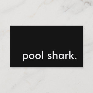 pool shark. business card