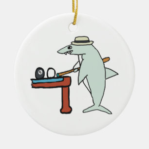 Pool Shark Ceramic Tree Decoration