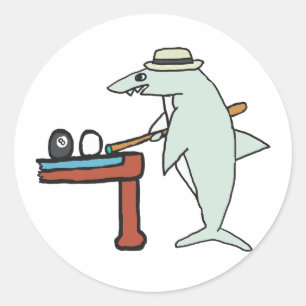 Pool Shark Classic Round Sticker