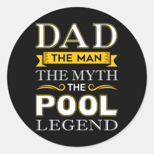 Pool Shark Dad Gifts For Billiards Dads Classic Round Sticker