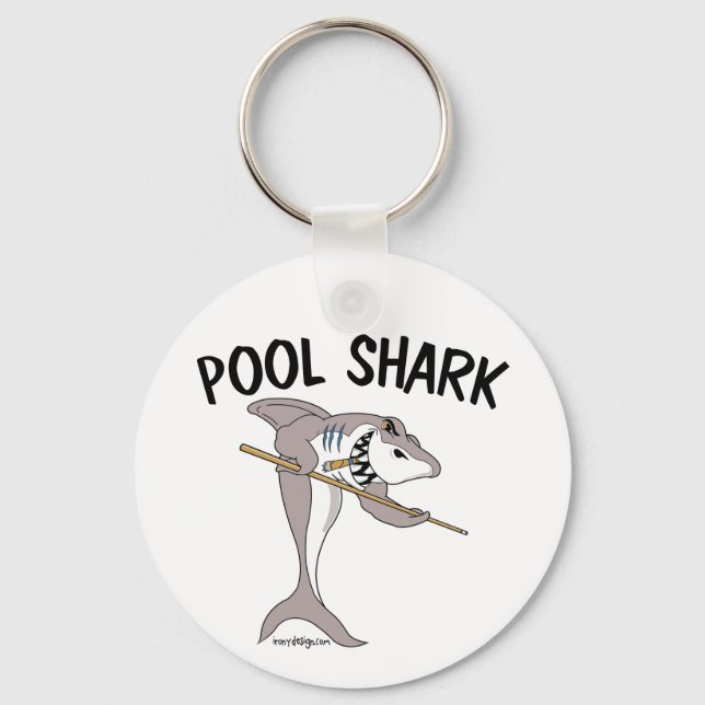 Pool Shark Design Key Ring (Front)