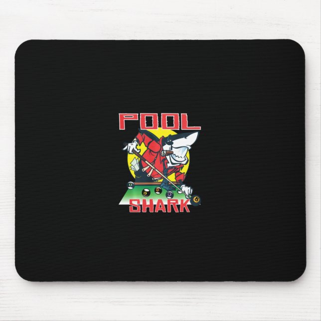 Pool Shark Funny Billiards Eight Ball Nine Ball  Mouse Mat (Front)