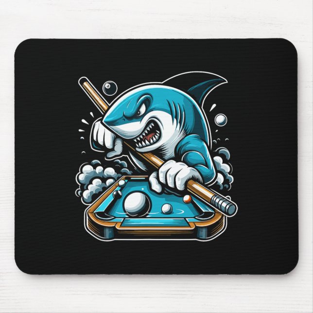 Pool Shark Funny Pool Player Billiards Billiard 8- Mouse Mat (Front)