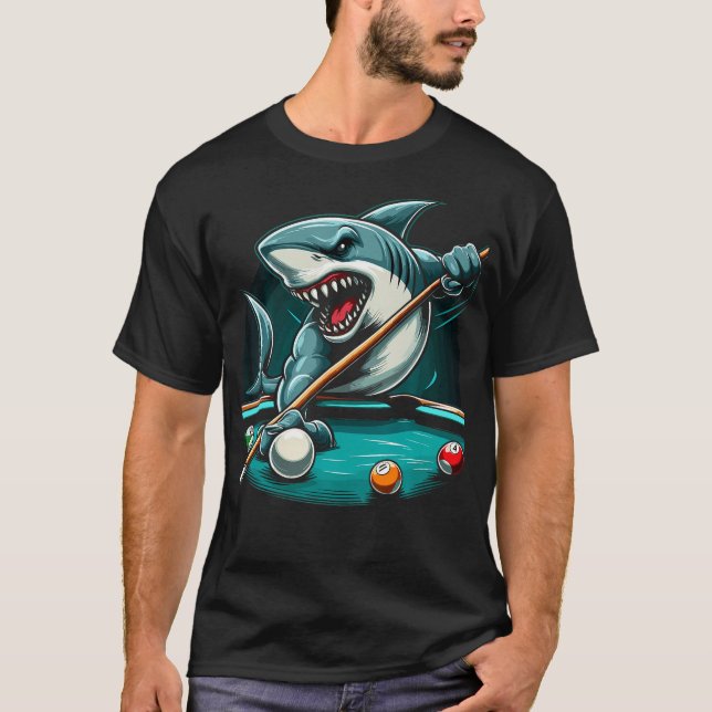 Pool Shark Funny Pool Player Billiards Billiard 8- T-Shirt (Front)