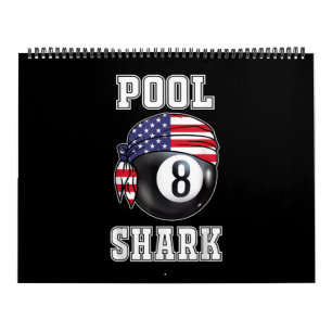 Pool Shark Jersey Cool Gift Top Bar Billiards Calendar