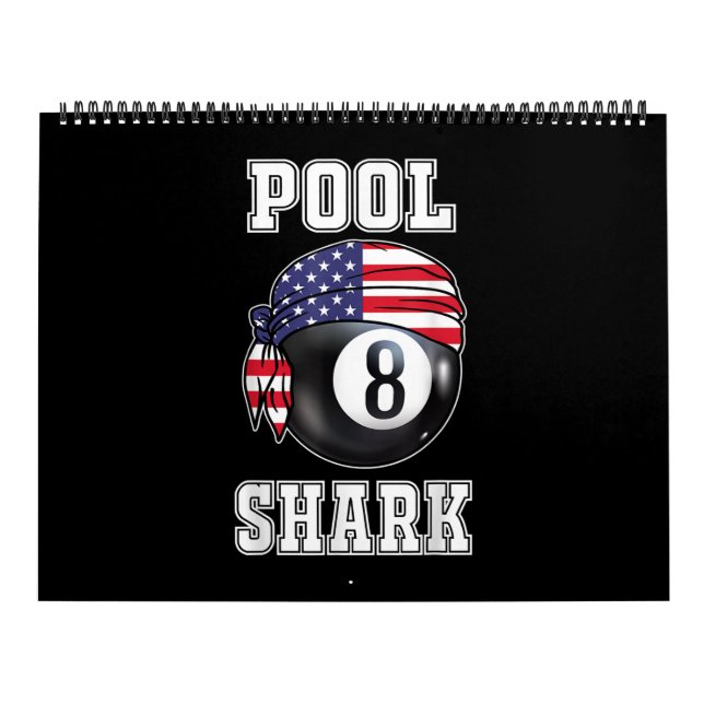Pool Shark Jersey Cool Gift Top Bar Billiards Calendar (Cover)