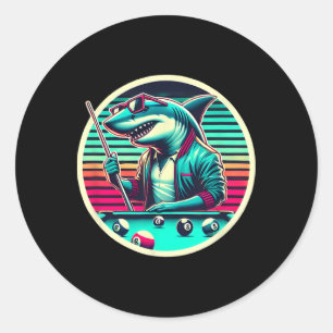 Pool Shark Master The Game With Precision And Skil Classic Round Sticker