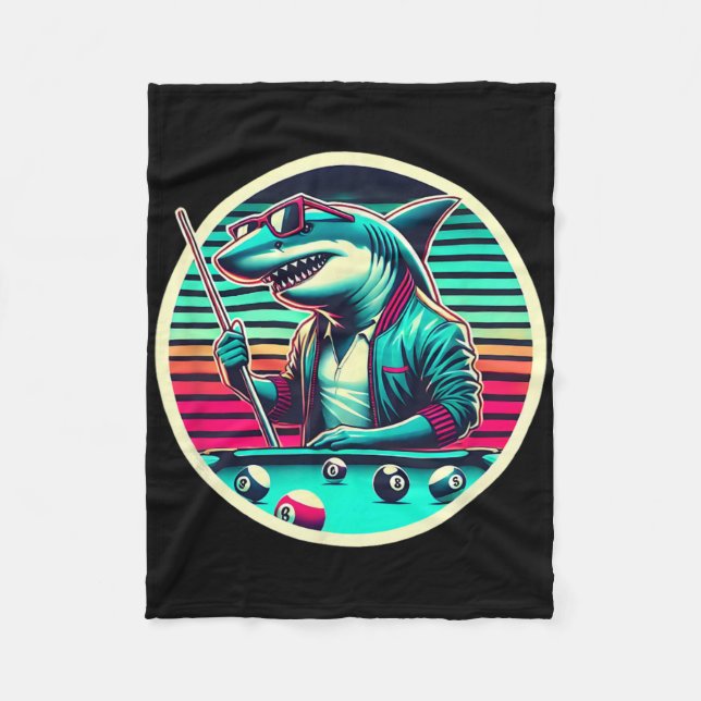 Pool Shark Master The Game With Precision And Skil Fleece Blanket (Front)