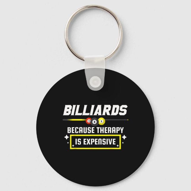 Pool Shark Pool Player Billiards Billiards Because Key Ring (Front)