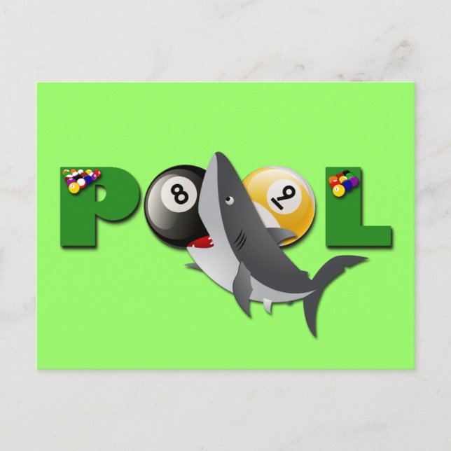 POOL SHARK POSTCARD (Front)