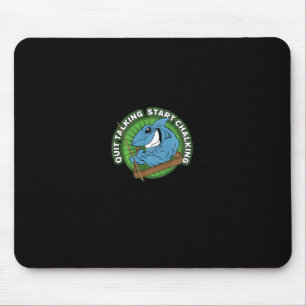 Pool Shark Quit Talking Start Chalking Long Sleeve Mouse Mat