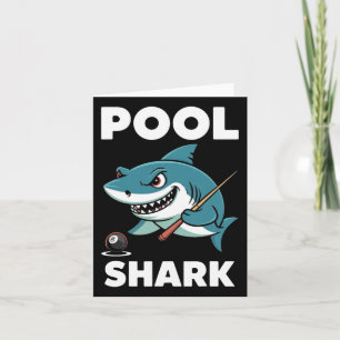 Pool Shark Snooker Player Funny Billiards Card