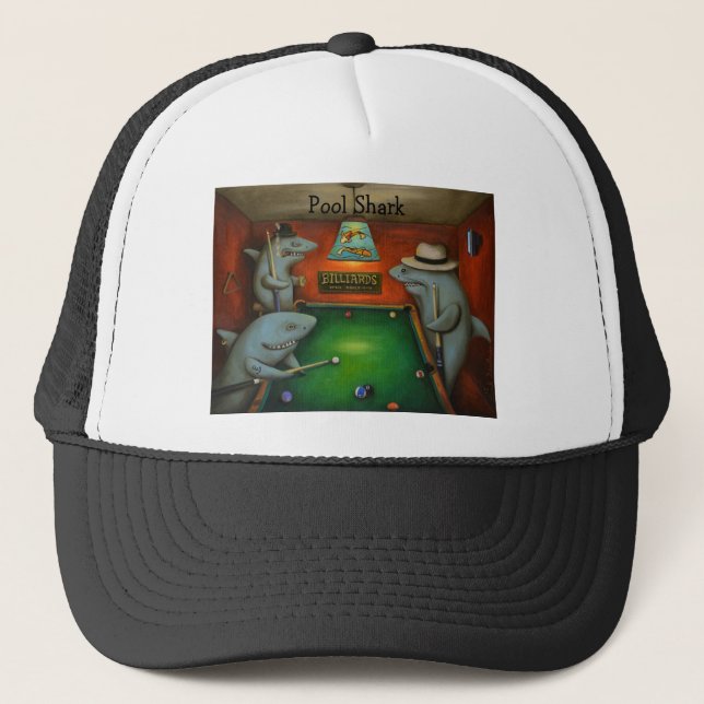 Pool Sharks with Lettering Trucker Hat (Front)