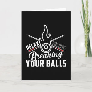 Pool Snooker 8 Ball Billiard Billiards Funny Gift Card