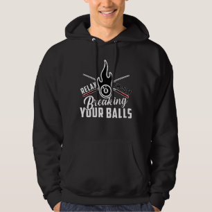 Pool Snooker 8 Ball Billiard Billiards Funny Gift Hoodie