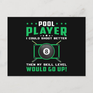 Pool Snooker Billiard 8 Ball Billiards Funny Gift Postcard