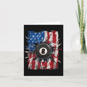 Pool Snooker Billiards Player 8 Ball Usa American  Card