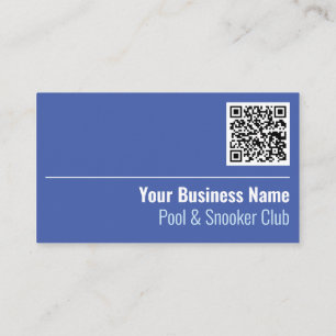 Pool & Snooker Club QR Code Business Card