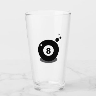 Pool sport game eight ball 8 glass