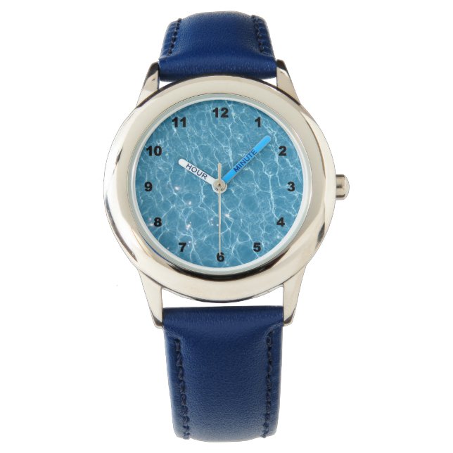 Pool Stainless Steel Wrist Watch (Front)