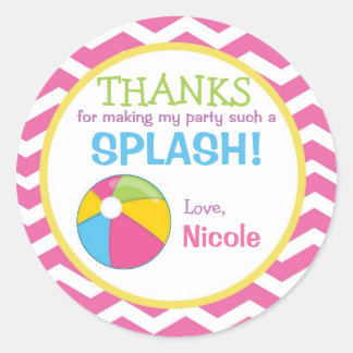 Pool Sticker / Pool Favour Tag / Pool Gift Tag