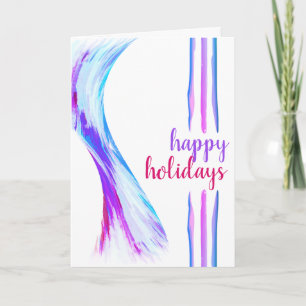 Pool Summer Holiday Teal Blue Watercolor Splatter Card