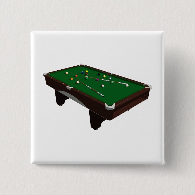 Pool Table 15 Cm Square Badge (Front)
