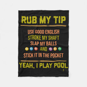 Pool Table Billiard Player Sports Billiard Gift Fleece Blanket