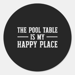 Pool Table - Billiards Player Classic Round Sticker