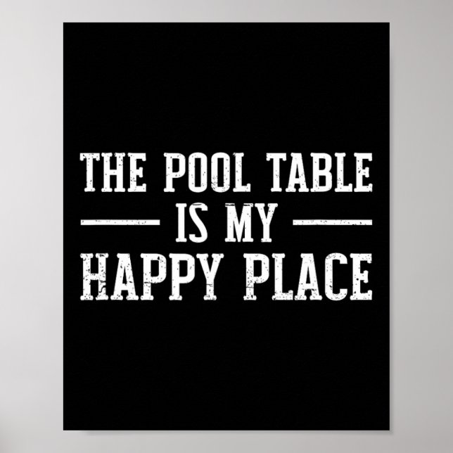 Pool Table - Billiards Player  Poster (Front)