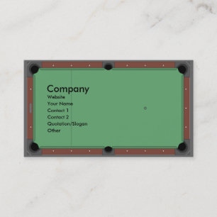 Pool Table Business Card