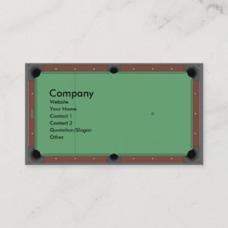 Pool Table Business Card